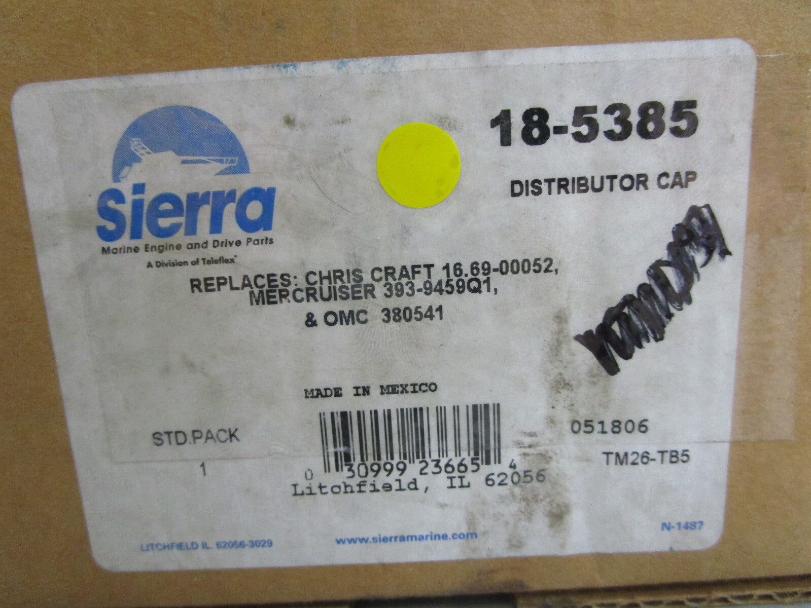 *NEW* 0810 Sierra Distributor Cap 18-5385 Replaces: Mercruiser 393-9459Q1