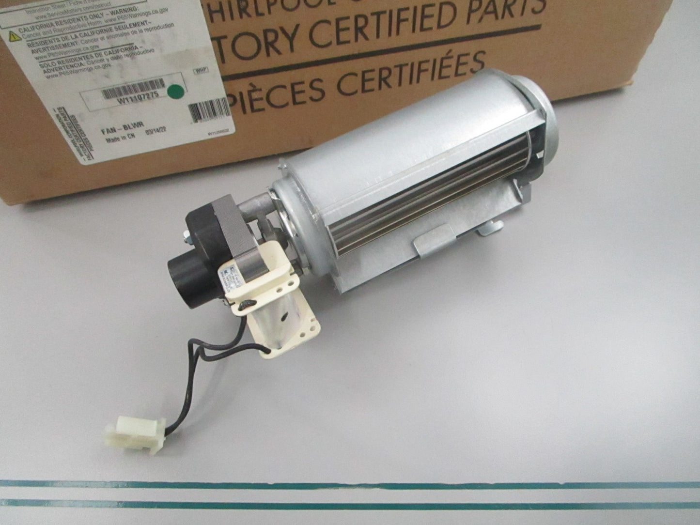Whirlpool NEW OEM Range Control Panel Cooling Fan W11107275 0810