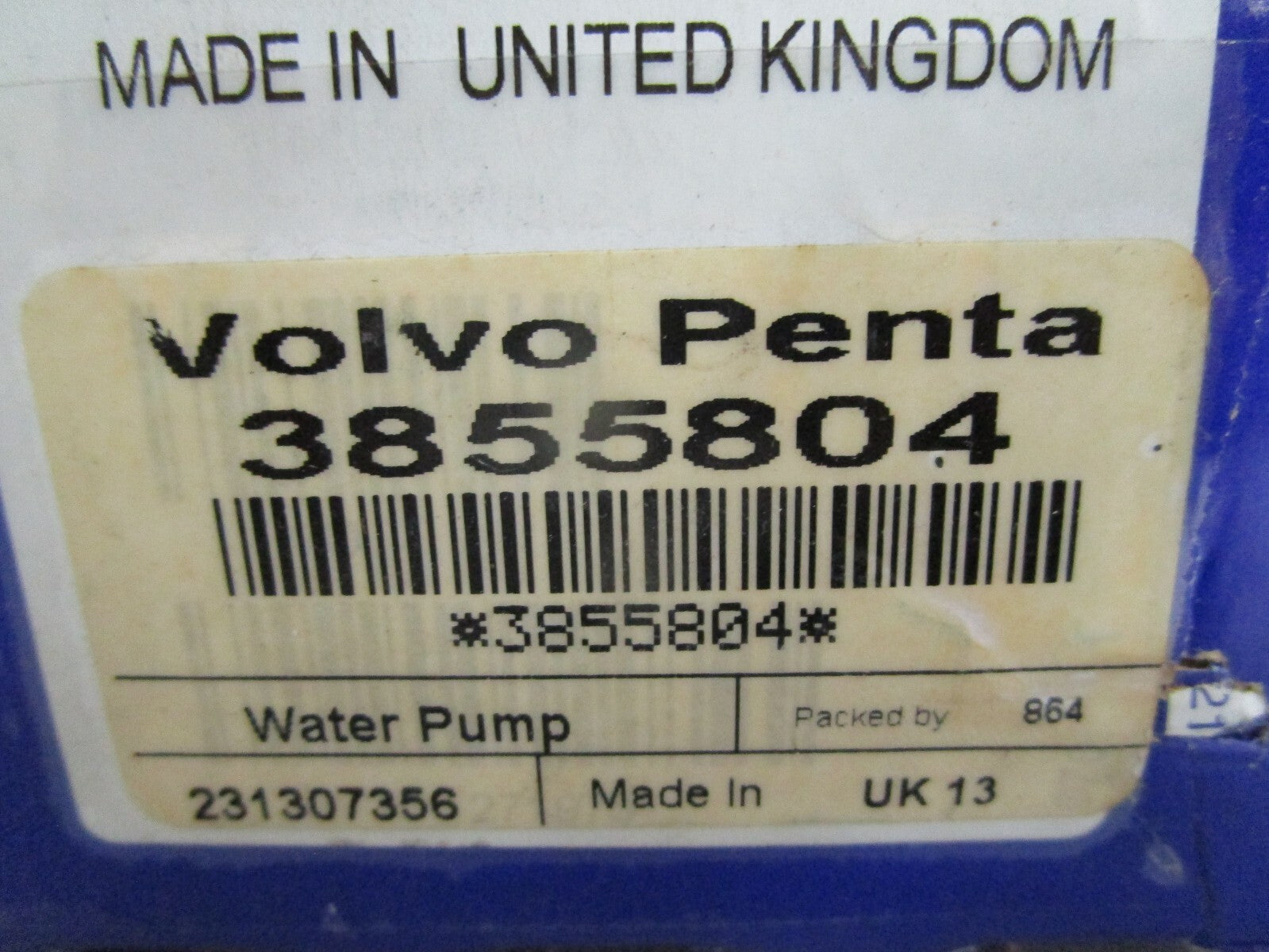 *NEW OEM* 0820 Volvo Penta Circulating Pump 3855804