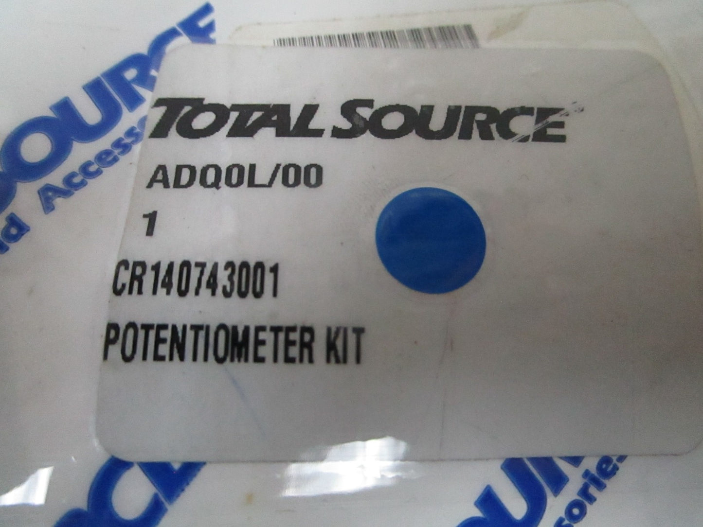 *NEW* 0720 Total Source Potentiometer Kit CR140743001 Replaces: Crown 140743-001