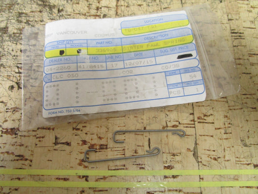 *NEW OEM* (LOT OF 2) 0810 OMC Johnson Evinrude Starter Pawl Spring 335905