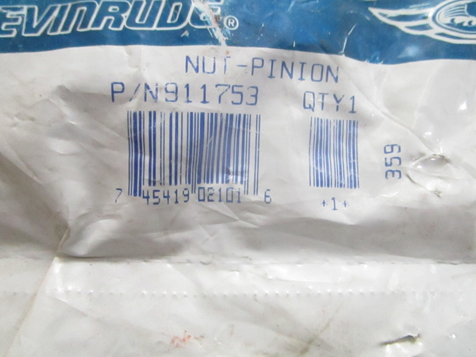 *NEW OEM* 0810 OMC Johnson Evinrude Pinion Nut 911753 0911753