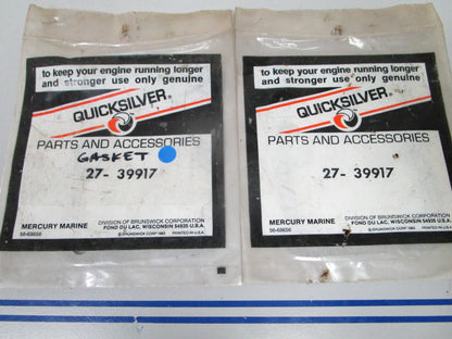 NEW OEM (LOT OF 2) 27-39917 Mercury Quicksilver Gasket 0810