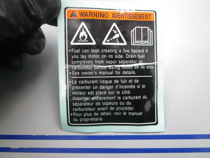 NEW OEM Suzuki 61458-90J00 Label 0810