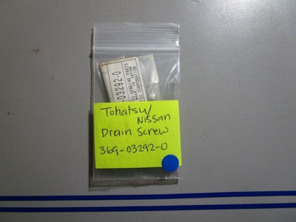 *NEW OEM* 0770 Tohatsu Nissan Drain Screw 369-03292-0