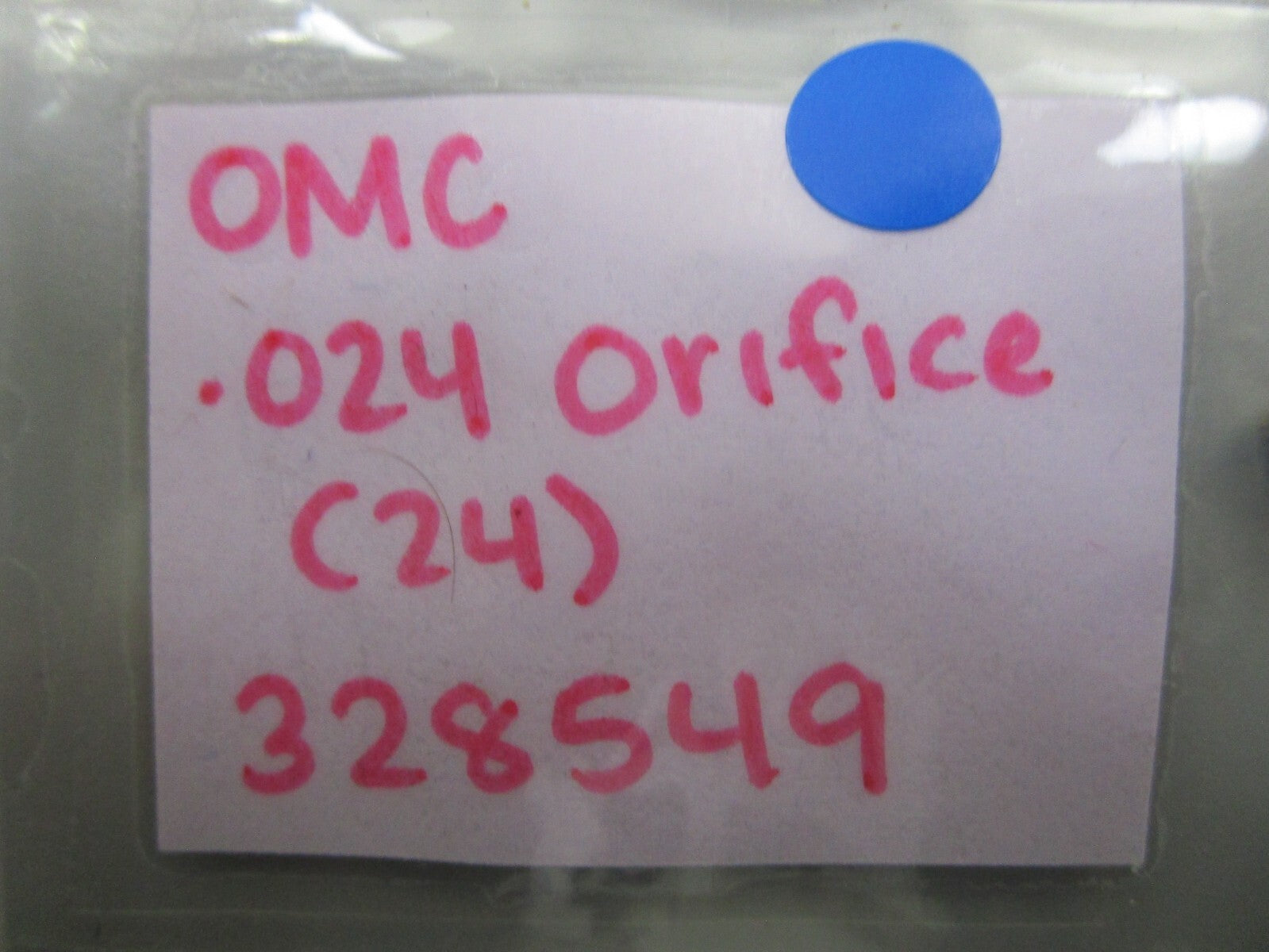 *NEW OEM* 0810 OMC Johnson Evinrude .024 Orifice (24) 328549 0328549