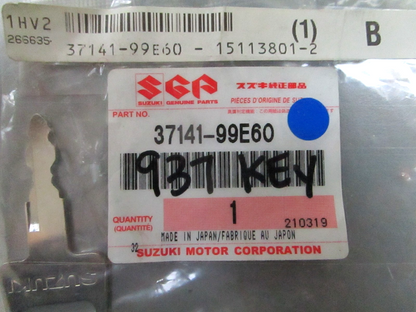 *NEW OEM* 0810 Suzuki #937 Key 37141-99E60