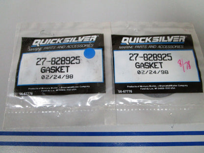 NEW OEM (LOT OF 2) 27-828925 Mercury Quicksilver Gasket 0810