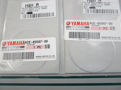 NEW OEM (LOT OF 2) 6CE-45587-30-00 Yamaha (T:0.18mm) Shim 0810