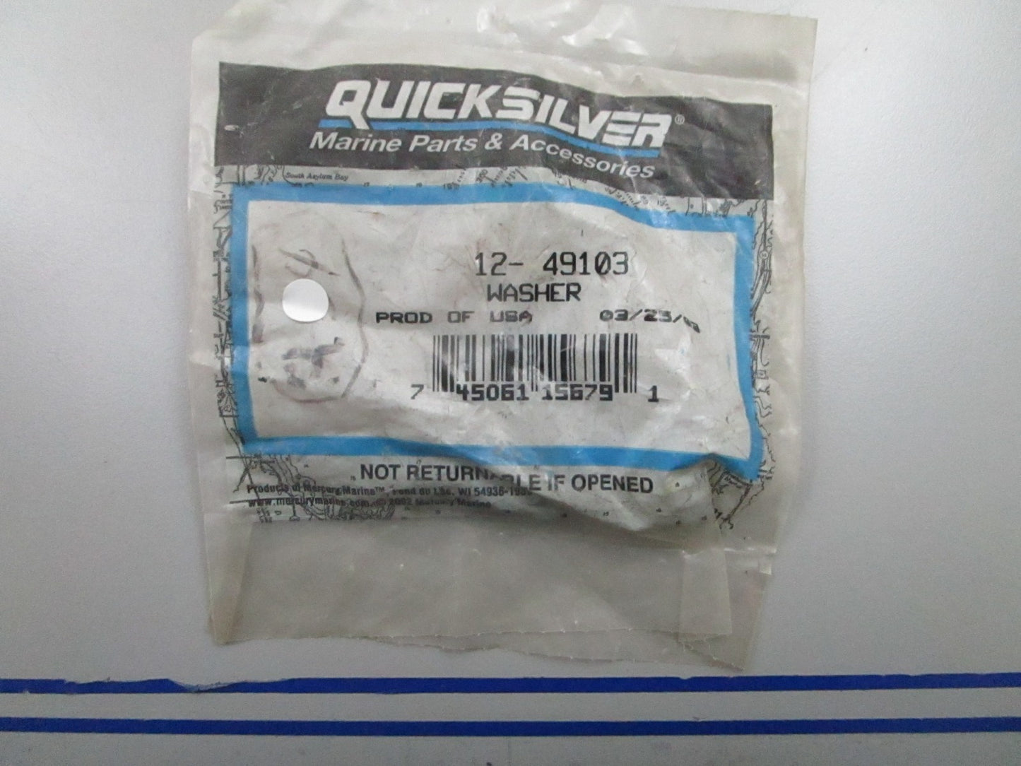 *NEW OEM* 0810 Mercury Quicksilver Washer 12-49103