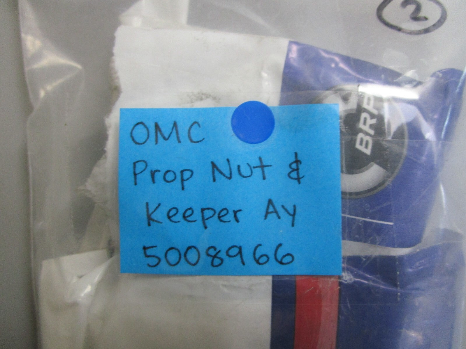 *NEW OEM* 0810 OMC Johnson Evinrude Propeller Nut & Keeper Assembly 5008966