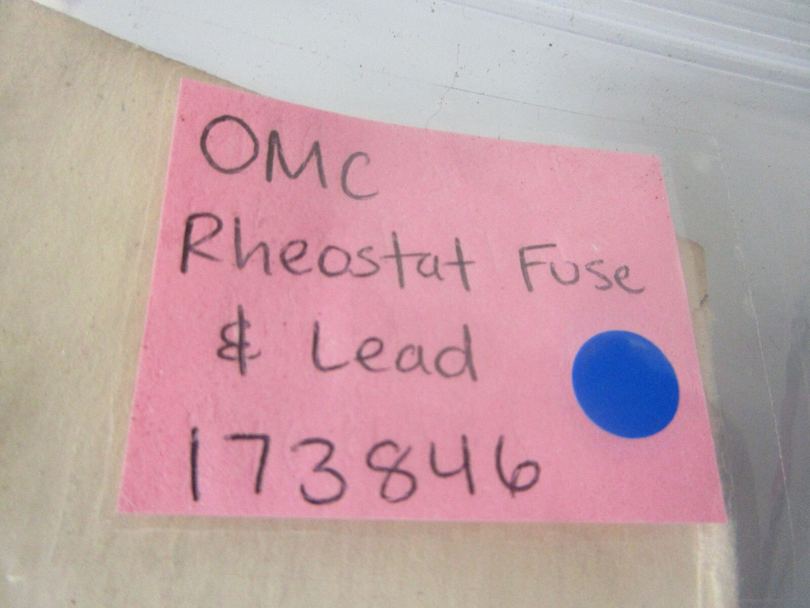 *NEW OEM* 0770 OMC Johnson Evinrude Rheostat Fuse & Lead 173846 0173846