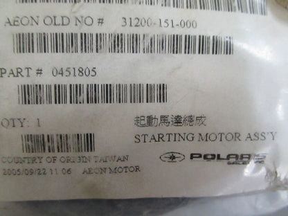 *NEW OEM* 0820 Polaris Starting Motor Assy 0451805