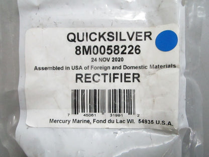 *NEW OEM* 0820 Mercury Quicksilver Rectifier 8M0058226