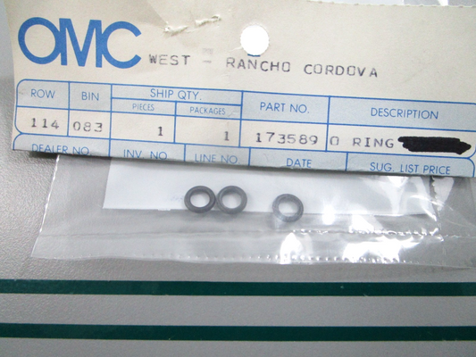 NEW OEM (LOT OF 3) 173589 0173589 OMC Johnson Evinrude O-Ring 0810