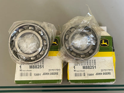 John Deere M88251 NEW OEM Spindle Ball Bearing 25x52x15mm (LOT OF 2) 0720