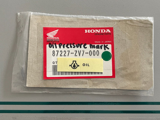 NEW OEM 87227-ZV7-000 Honda Oil Pressure Mark 0810