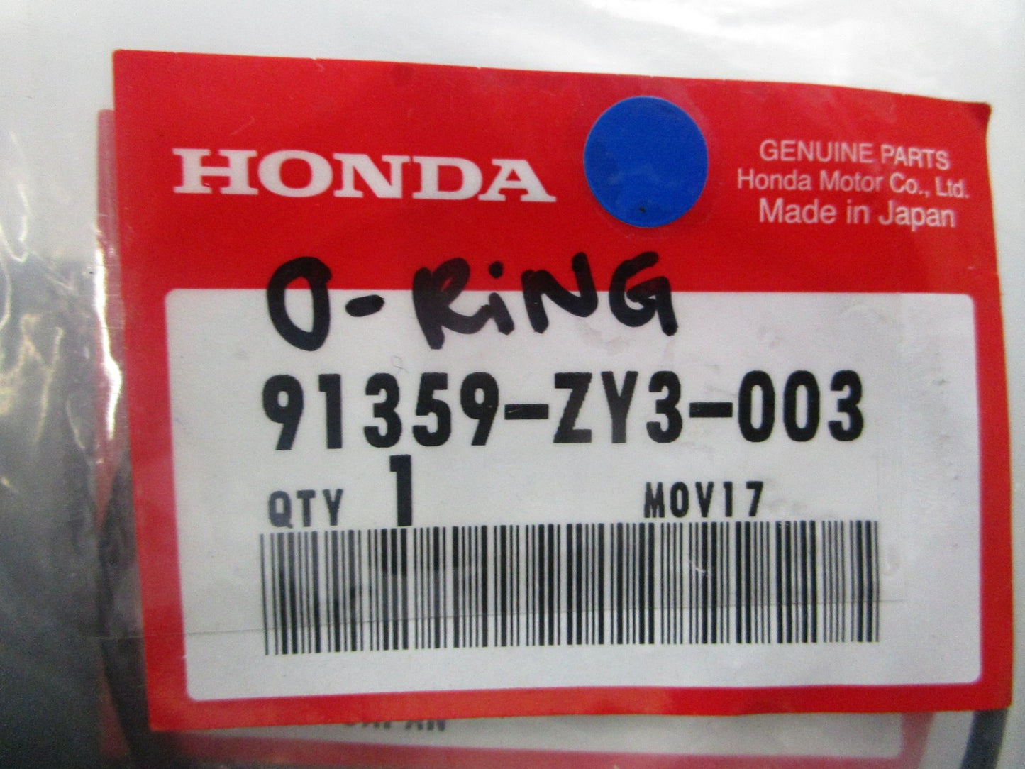 *NEW OEM* (LOT OF 2) 0810 Honda O-Ring 91359-ZY3-003