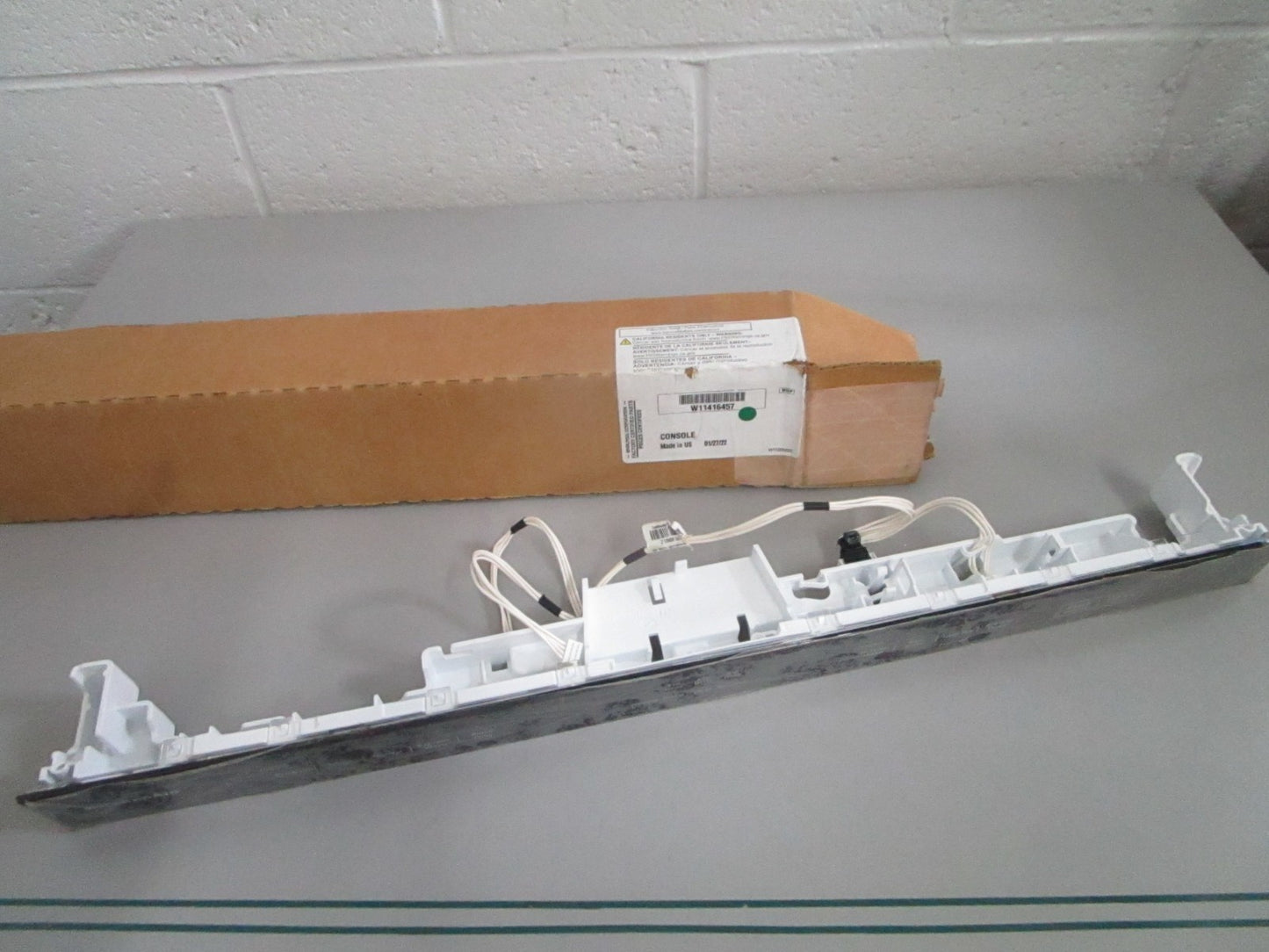 Whirlpool NEW OEM Dishwasher Control Panel W11416457 NOS Black KitchenAid 0820