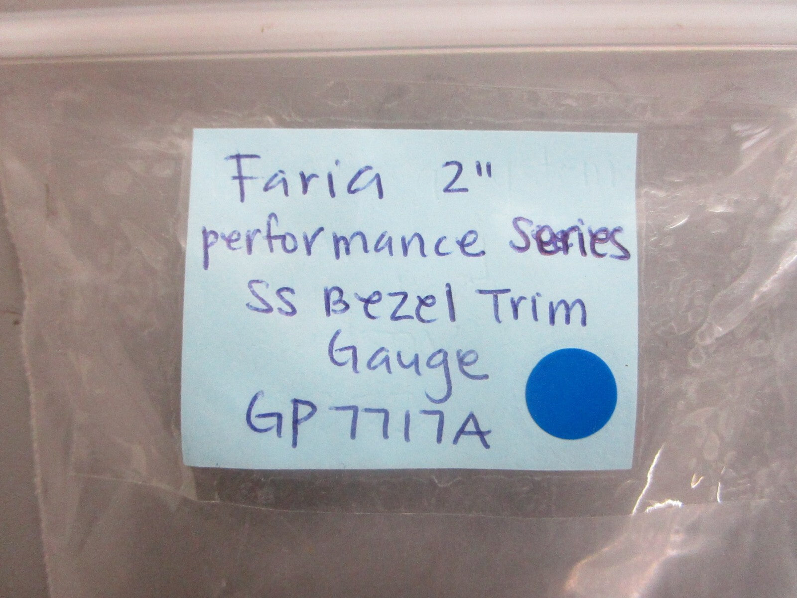 *NEW* 0810 Faria 2" Performance Series SS Bezel Trim Gauge GP7717A
