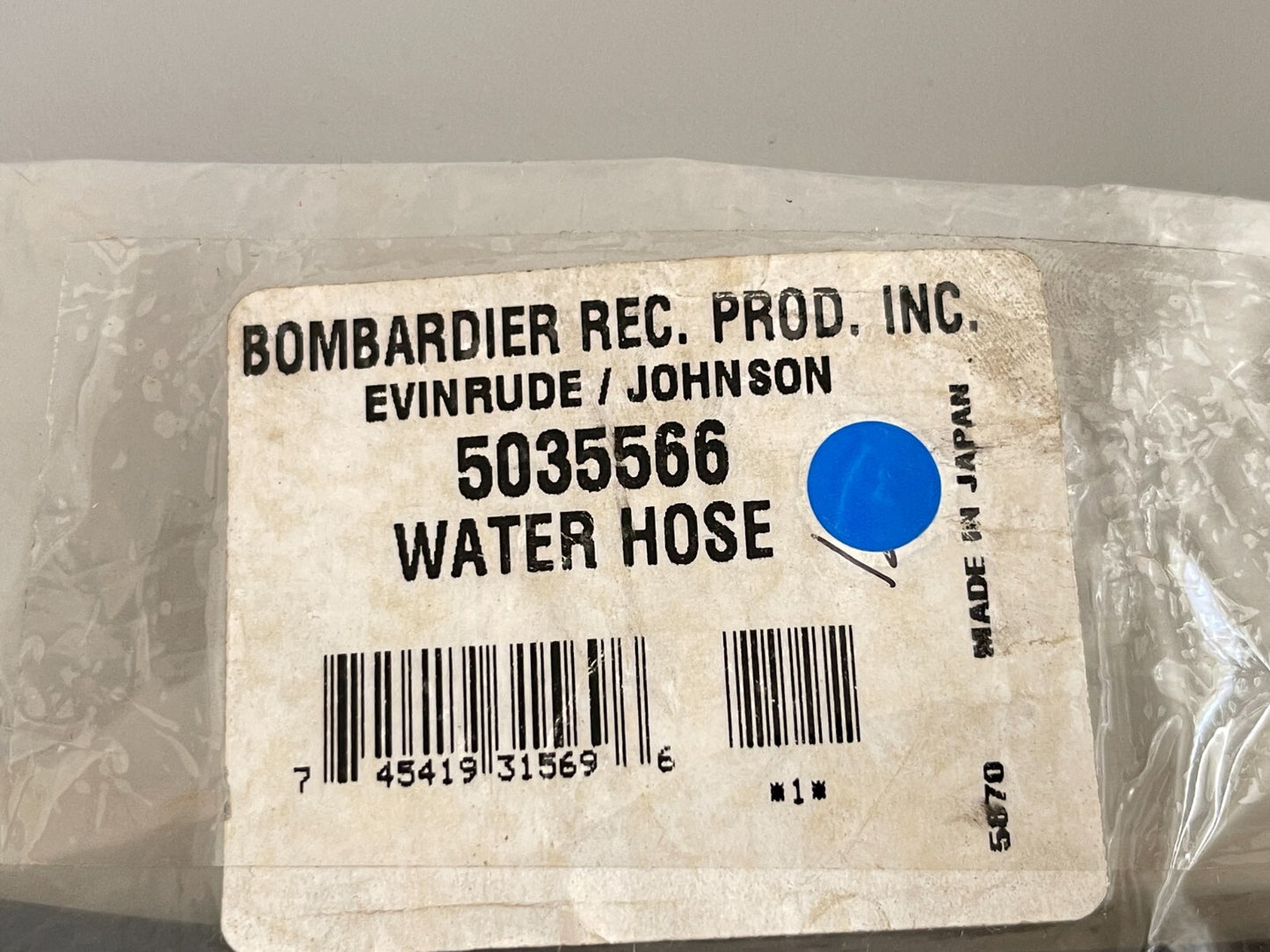 *NEW OEM* 0810 OMC Johnson Evinrude Water Hose 5035566