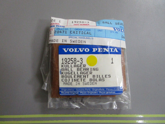*NEW OEM* 0810 Volvo Penta Ball Bearing 19258-3