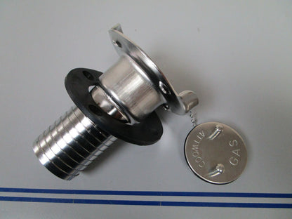 *NEW OEM* 0720 Attwood Gas Deck Fill & Cap 1 ½" Hose