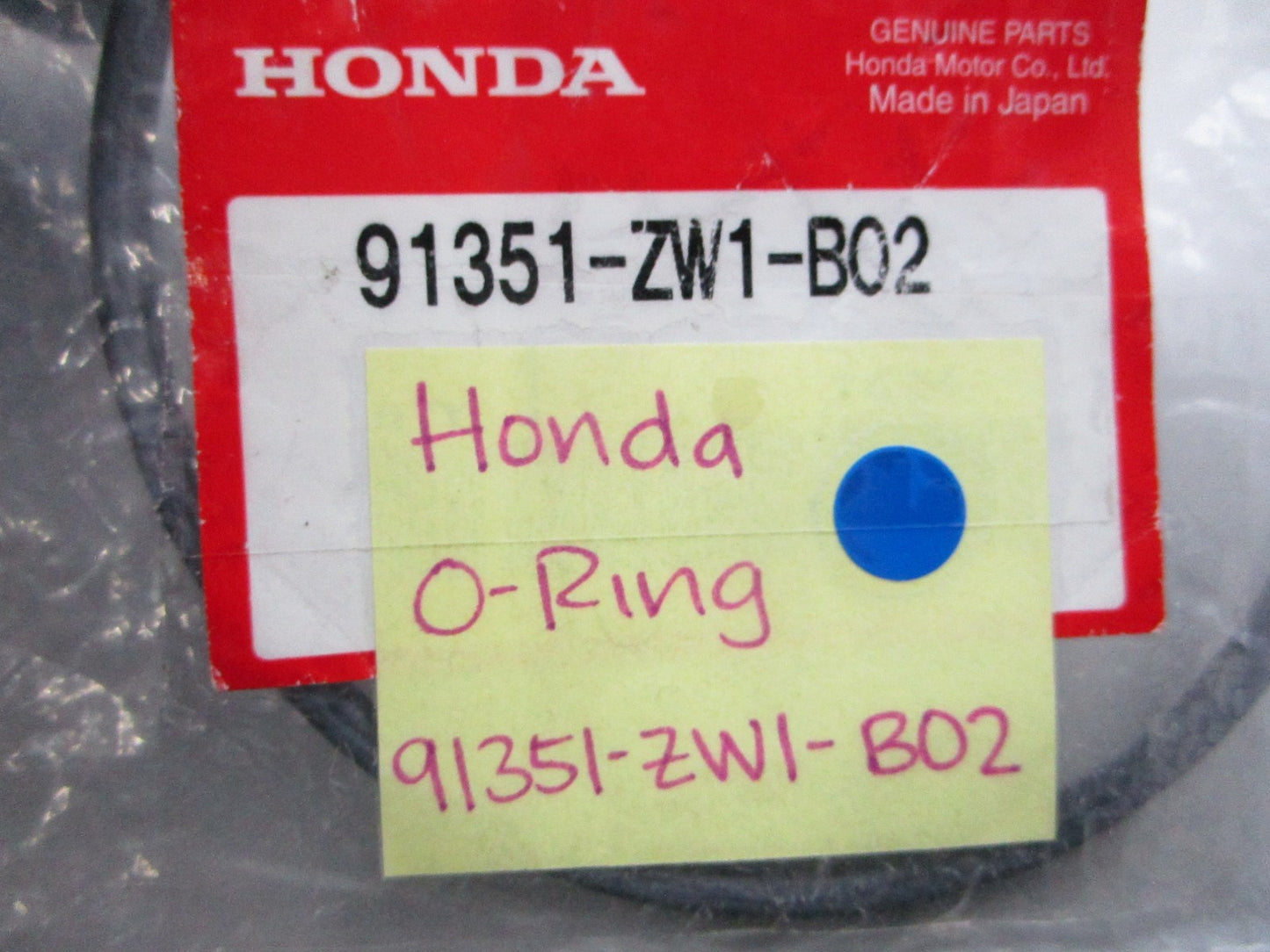 *NEW OEM* 0810 Honda O-Ring 91351-ZV1-B02