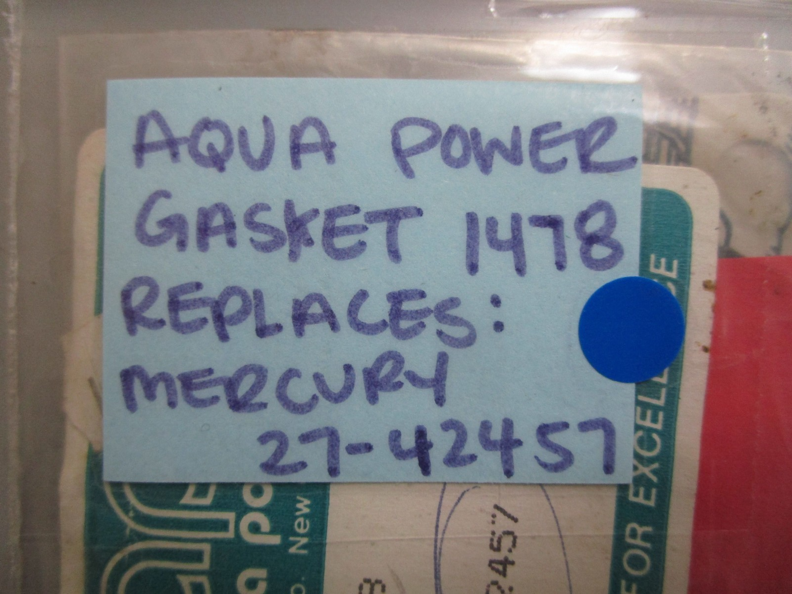 *NEW* (LOT OF 2) 0770 Aqua Power Gasket 147 Replaces: Mercury 27-42457