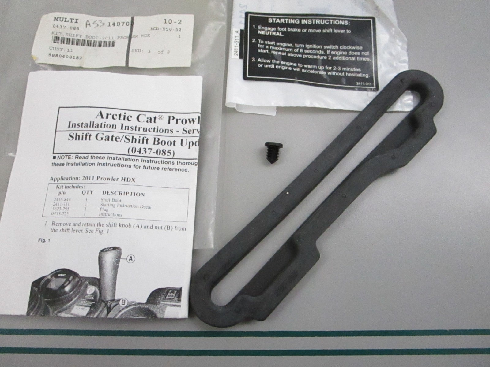 NEW OEM 0437-085 Arctic Cat Boot Kit 0810