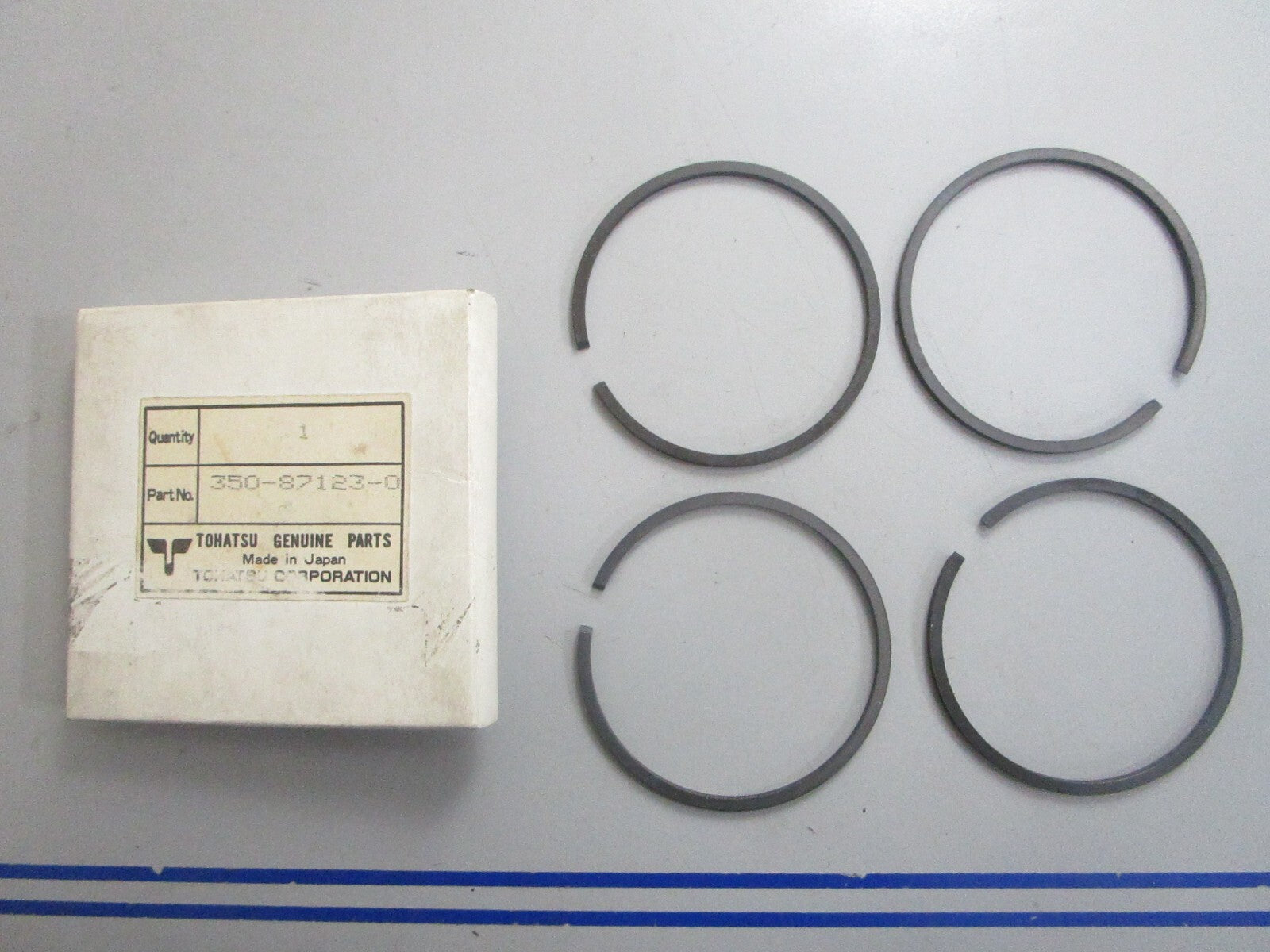 *NEW OEM* 0810 Tohatsu 4 Piston Ring Set 350-87123-0 350871230