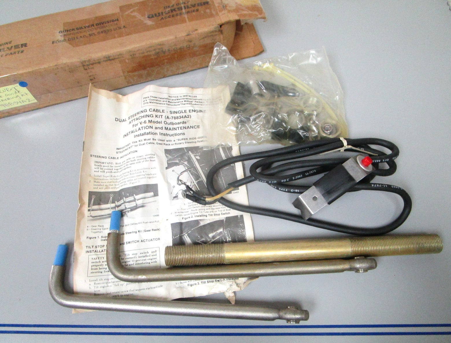 NEW OEM 78834A2 Mercury Quicksilver Ride Guide Attaching Kit 0720