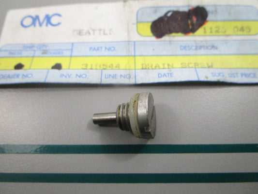 NEW OEM 318544 0318544 OMC Johnson Evinrude Drain Plug 0810