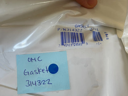 *NEW OEM* 0720 OMC Johnson Evinrude Gasket 314322 0314322