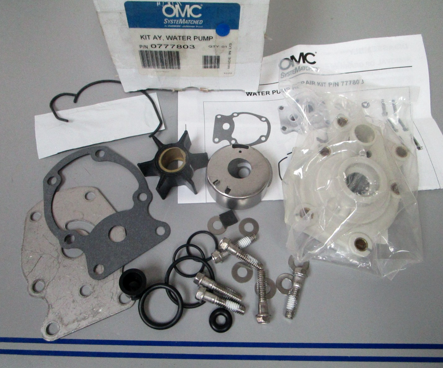 NEW OEM 777803 0777803 OMC Johnson Evinrude Water Pump Kit Assembly 0720