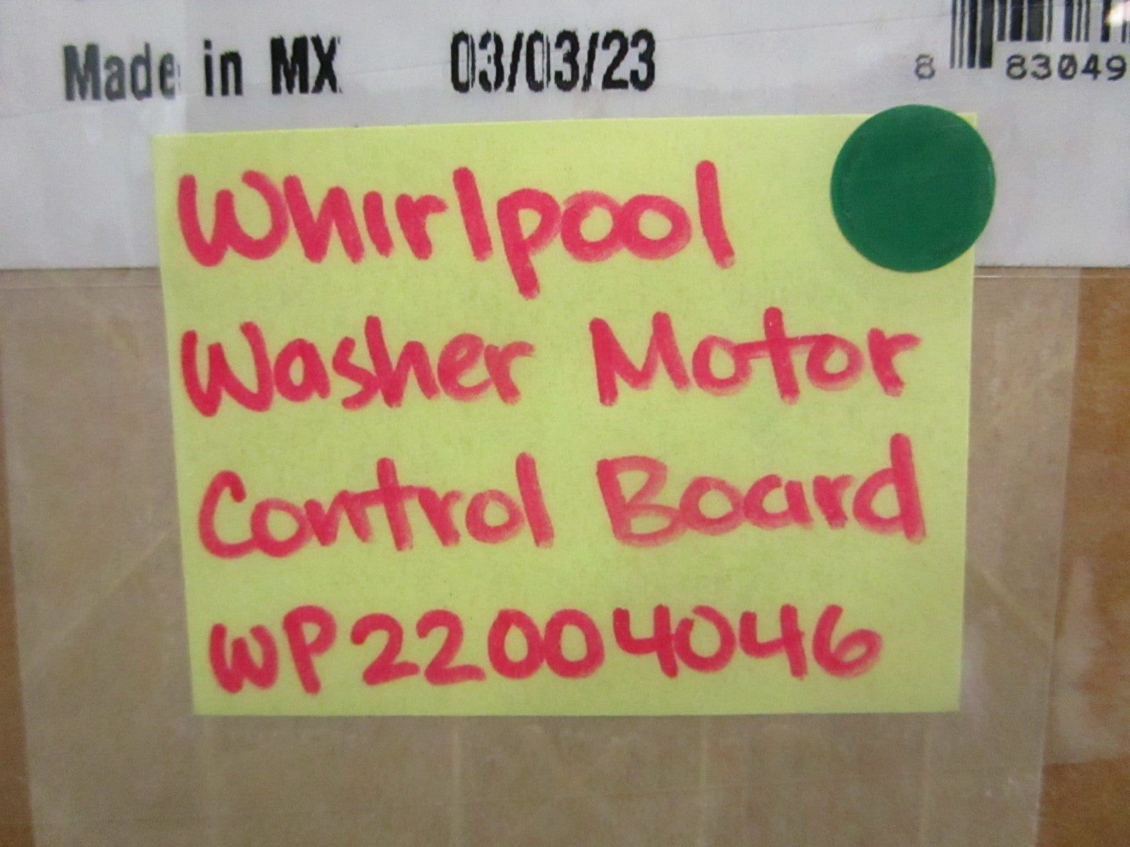NEW OEM WP22004046 Whirlpool Washer Motor Control Board 0820