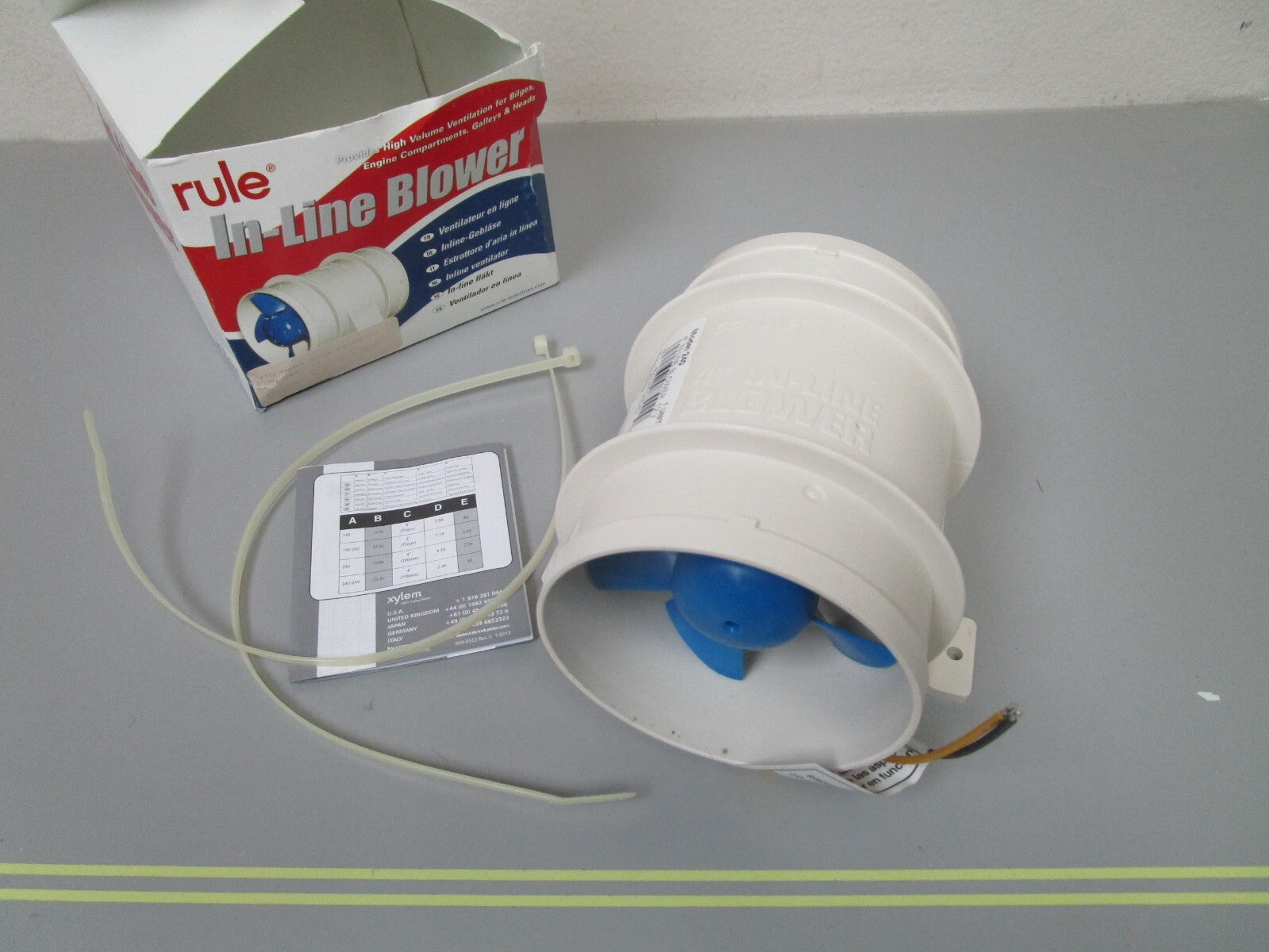 *NEW OEM* 0720 Rule 12v 4" In-Line Blower Model: 240 29-240