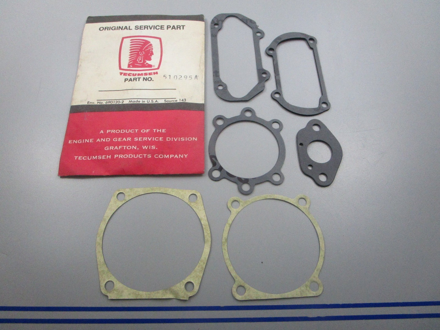 NEW OEM 510295A Tecumseh Gasket Set 0810