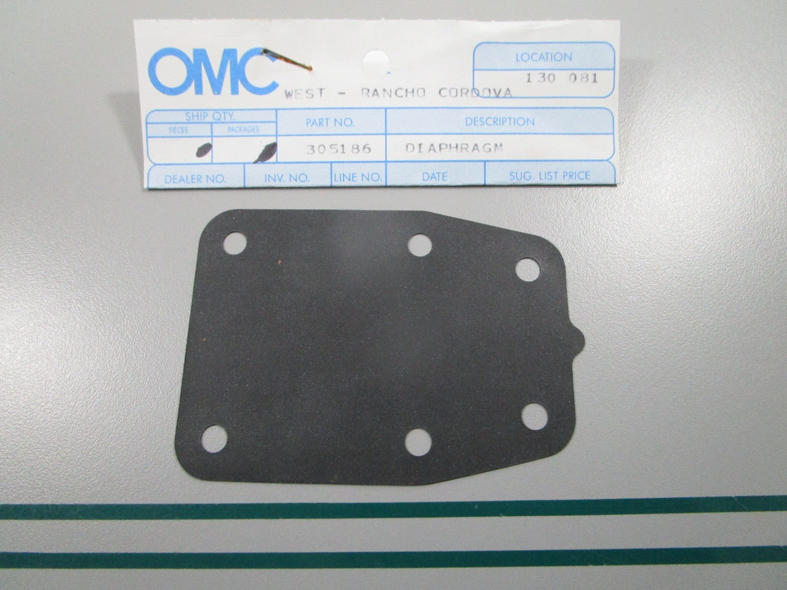 NEW OEM 305186 0305186 OMC Johnson Evinrude Diaphragm 0810