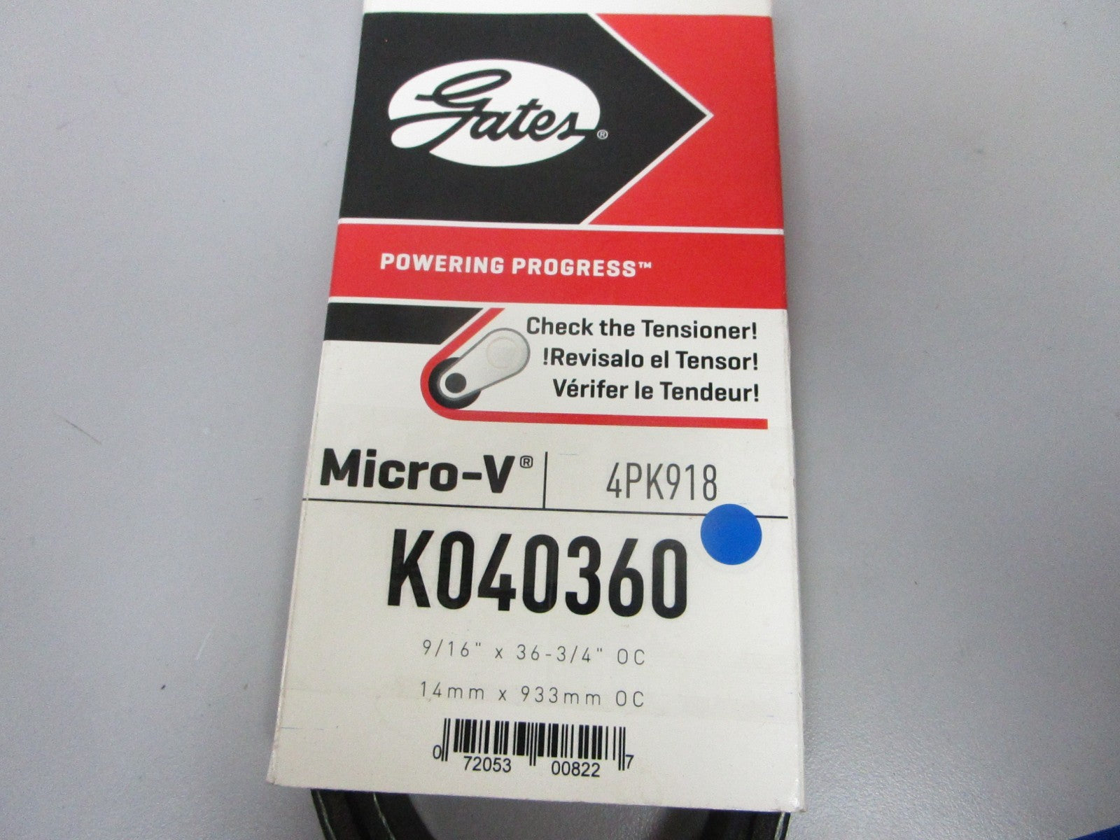 NEW K040360 Gates Micro-V 9/16" x 36 ¾" Serpentine Belt 0720