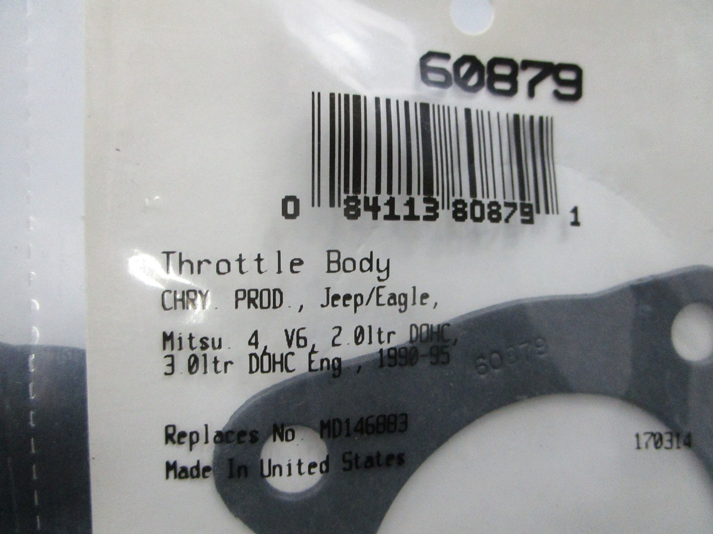 *NEW* 0810 Fel-Pro Throttle Body Gasket 60879
