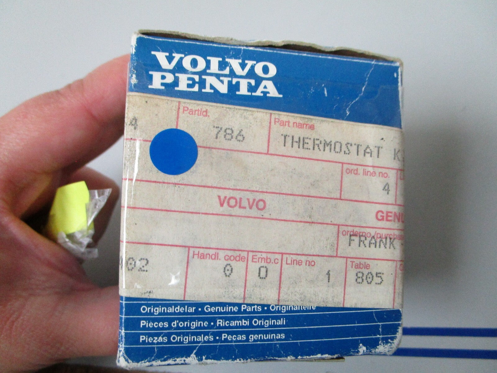 *NEW OEM* 0810 Volvo Penta Thermostat 875786