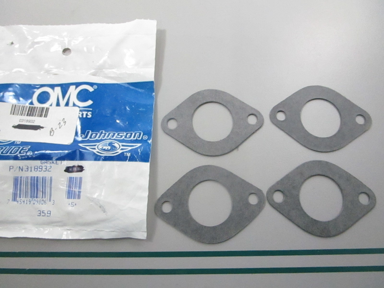 NEW OEM (LOT OF 4) 318932 0318932 OMC Johnson Evinrude Gasket 0810