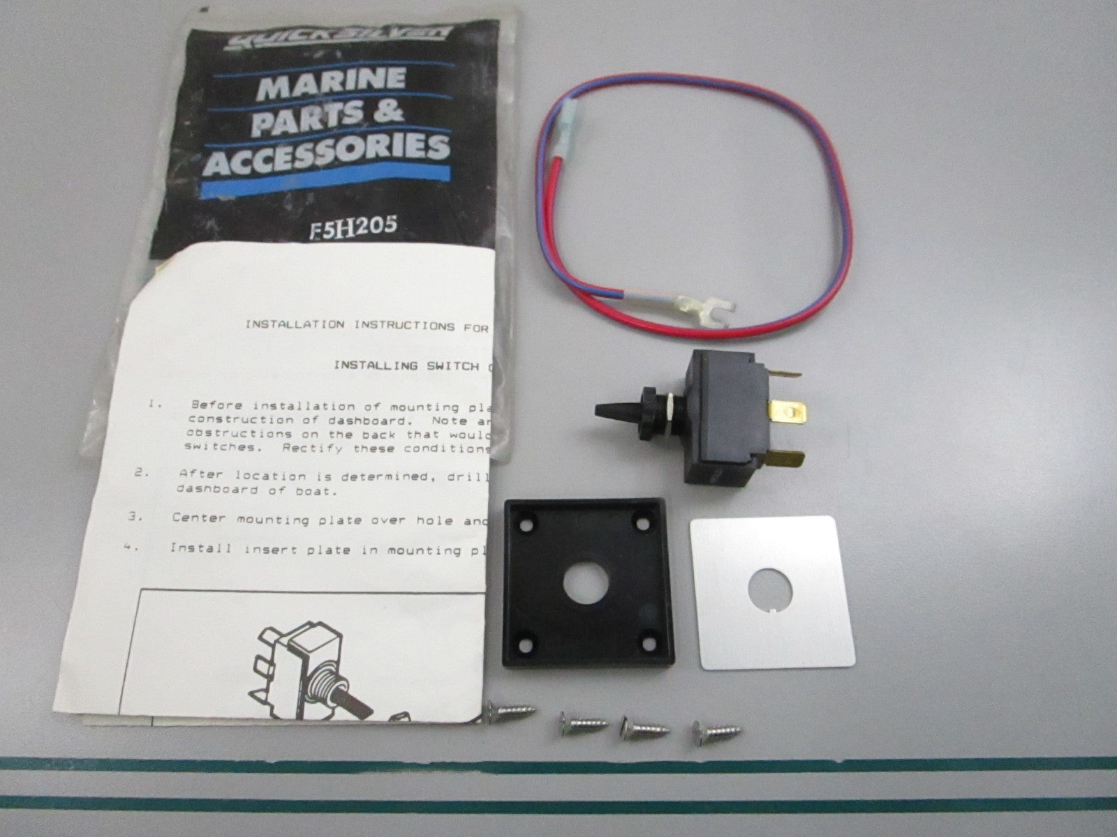 NEW OEM F5H205 Mercury Quicksilver Switch Kit 0810