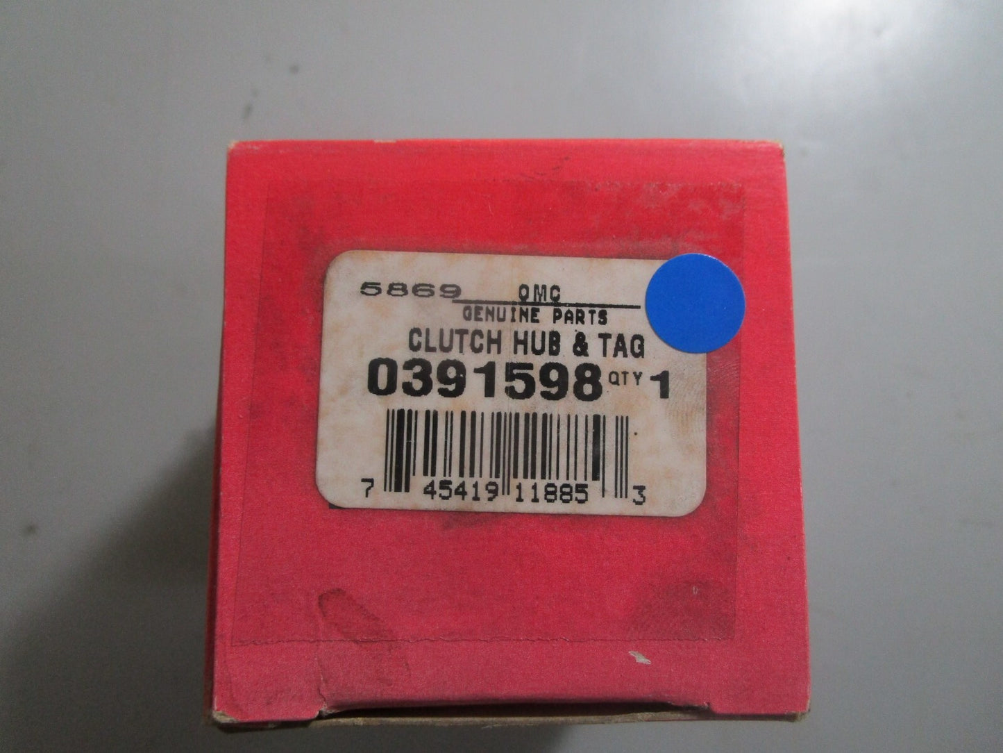 *NEW OEM* 0810 OMC Johnson Evinrude Clutch Hub & Tag 391598 0391598