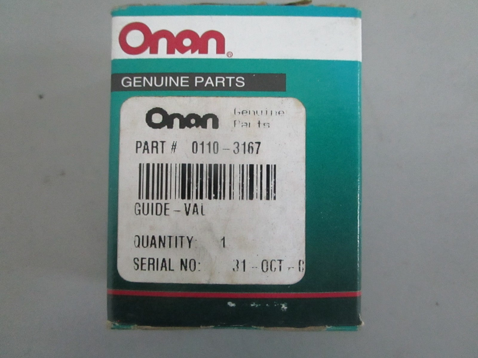 *NEW OEM* 0820 Onan Valve Guide 0110-3167