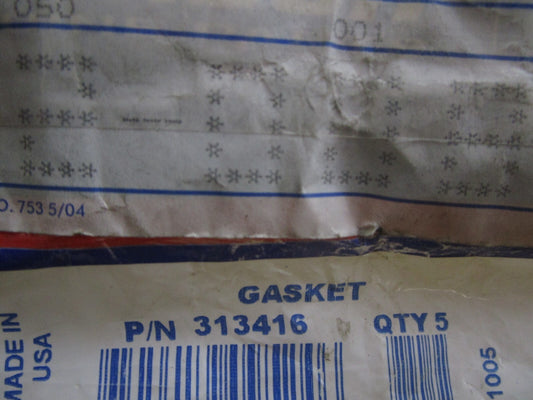 *NEW OEM* (LOT OF 5) 0810 OMC Johnson Evinrude Gasket 313416 0313416