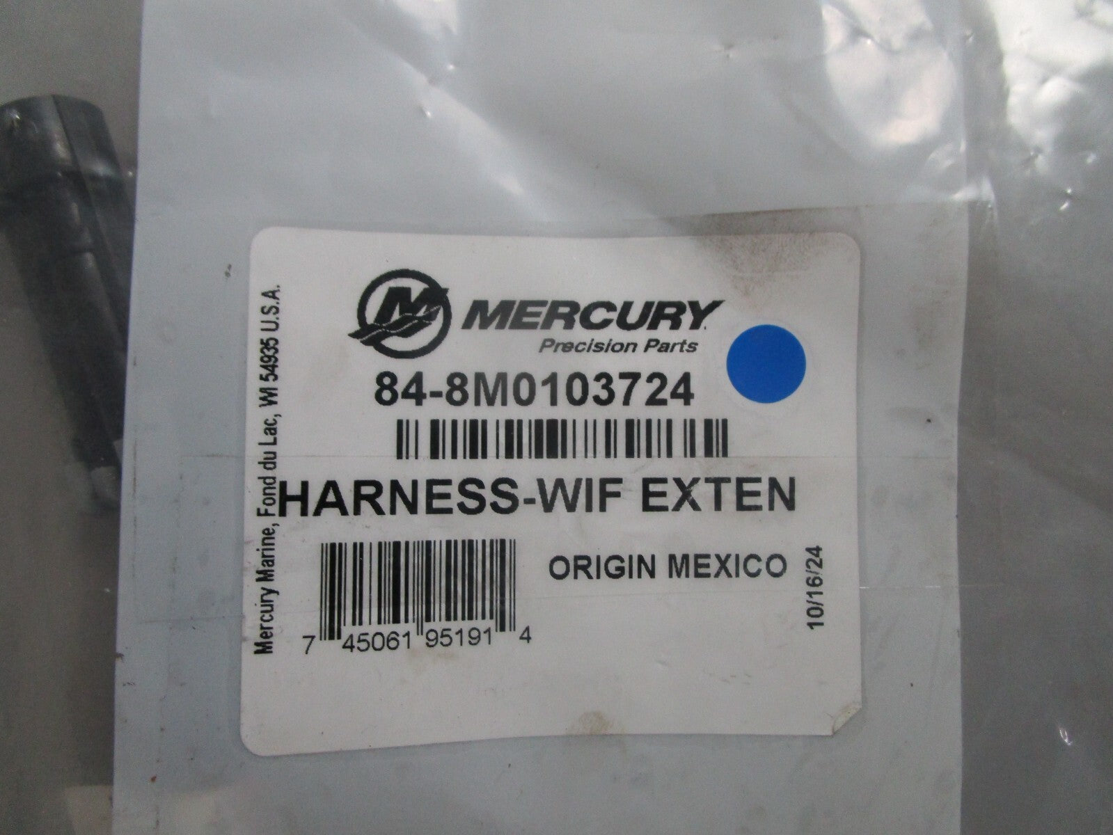 *NEW OEM* 0810 Mercury WIF Extension Harness 84-8M0103724