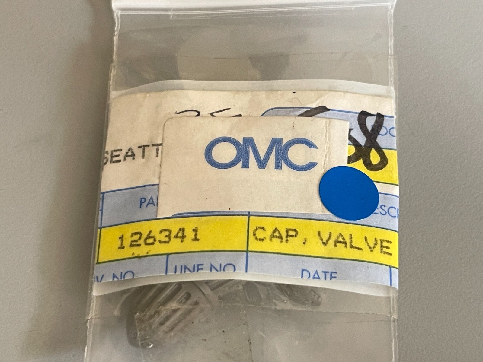 *NEW OEM* (LOT OF 2) 0810 OMC Johnson Evinrude Valve Cap 126341 0126341