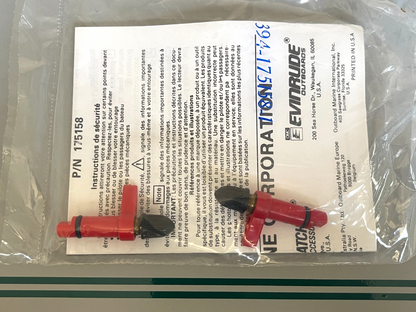 NEW OEM (LOT OF 2) 175158 0175158 OMC Johnson Evinrude Valve Kit 0810